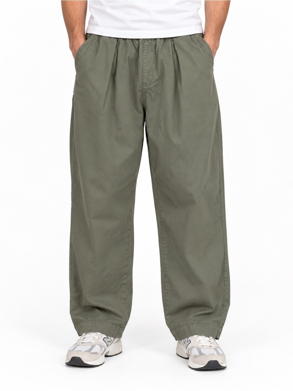 BDG urban outfitters wide leg Olive Green Cargo-Style Elastic-Waist Pants